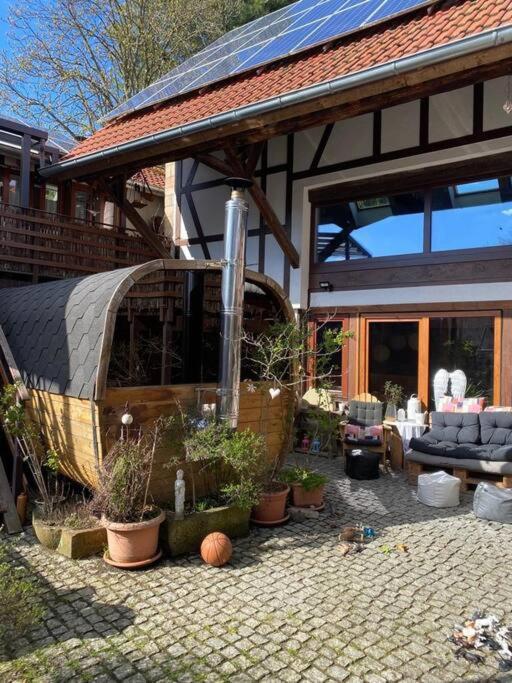 Einzimmerapartment Mit Fass Sauna Frankisch-Crumbach Exterior foto